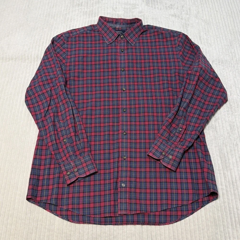 Charles Tyrwhitt Weekend Plaid Shirt Classic Fit Men's L cotton